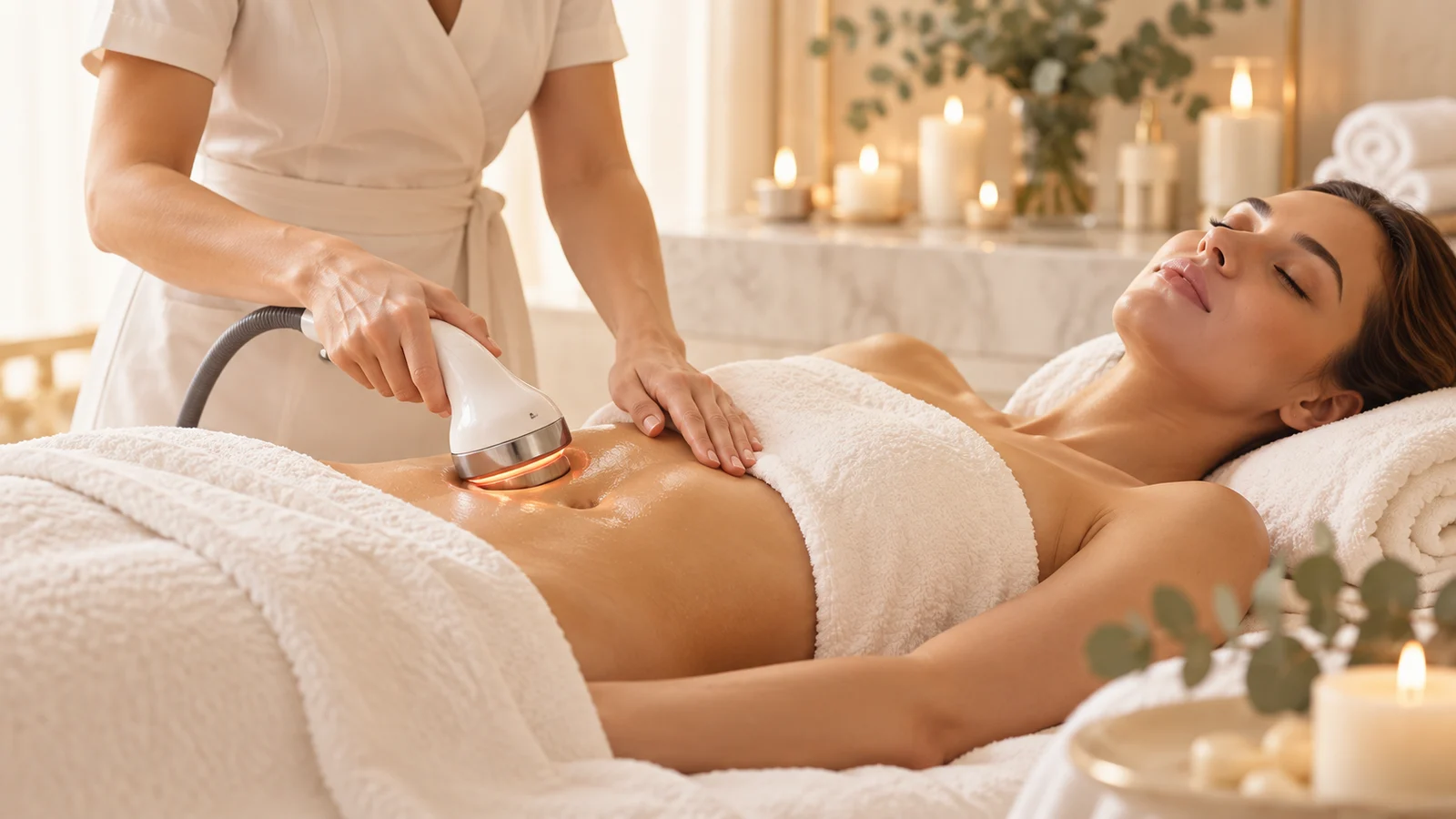Tratamento de intradermoterapia num spa.